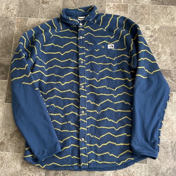 The North Face Men's Gordon Lyons Printed Sweater Fleece Large L Retro Style - Picture 1 of 6